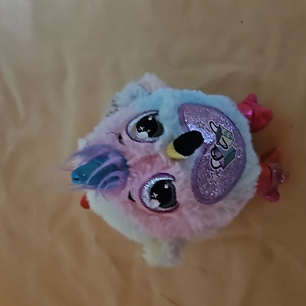 Pink Purple Stuffed Bird Animal Toy